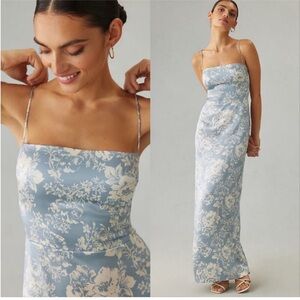REFORMATION Elegant Blue Floral Dress